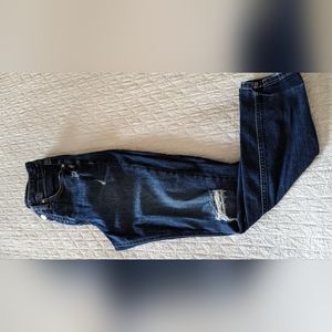 Silver distressed skinny jeans